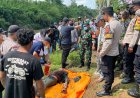 Babinsa Koramil 2401/Rancaekek Monitoring Penemuan Mayat di Sungai Citarik Desa Sangian Kecamatan Rancaekek